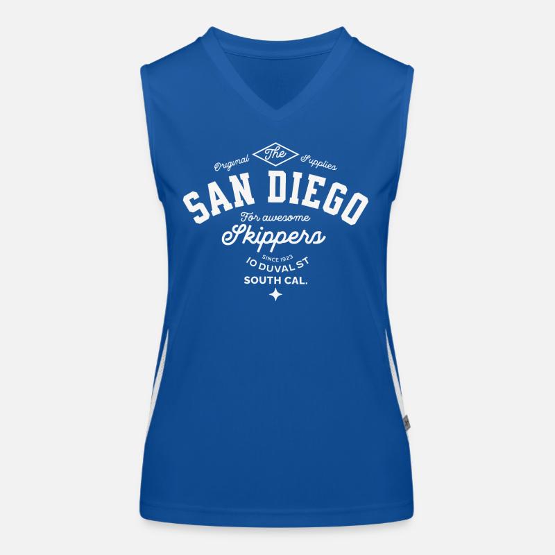 San Diego awsome skippers Débardeur respirant contrasté Femme