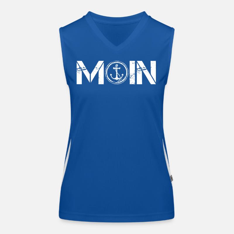 moin anker schrift Funktionelles Kontrast-Tank Top für Frauen