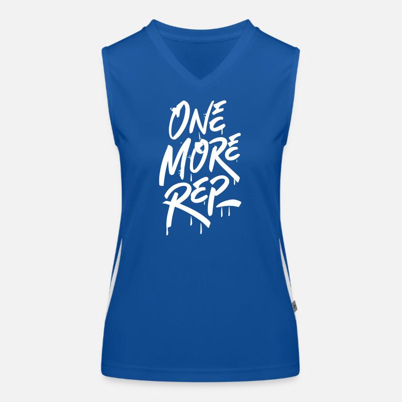 "One More Rep"-Geschenk, Motivation Funktionelles Kontrast-Tank Top für Frauen