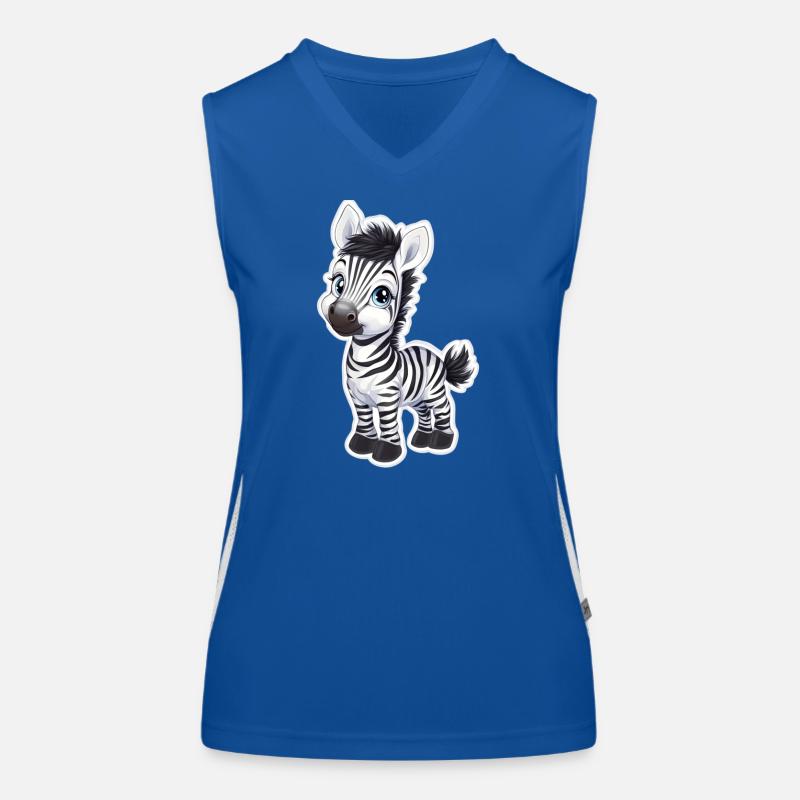Zebra Funktionelles Kontrast-Tank Top für Frauen
