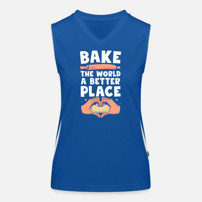 Bäcker Bäckerin Backen Funktionelles Kontrast-Tank Top für Frauen
