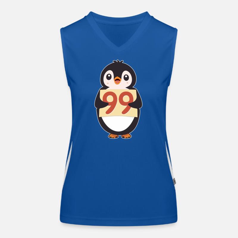 Penguin 99 Countdown-Schild Funktionelles Kontrast-Tank Top für Frauen