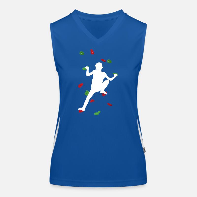 Kids White Climbing Wall – small Boulder Women's Functional Contrast Tank Top