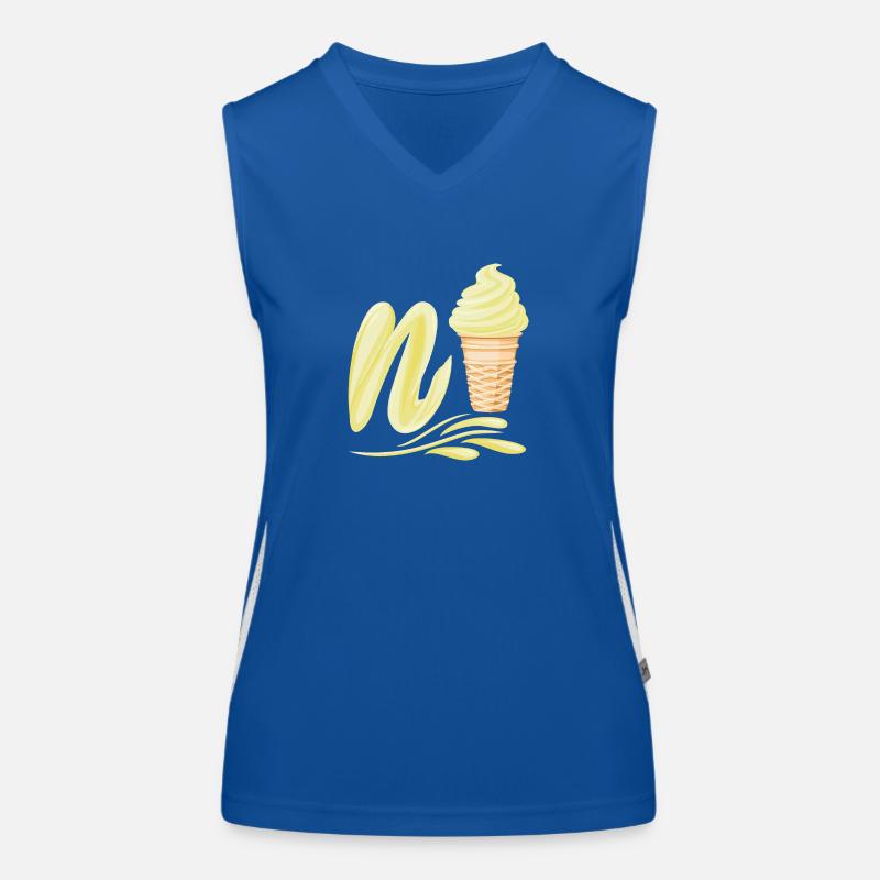 N'ice Softeis-Emoji mit Buchstaben N Vanille Funktionelles Kontrast-Tank Top für Frauen