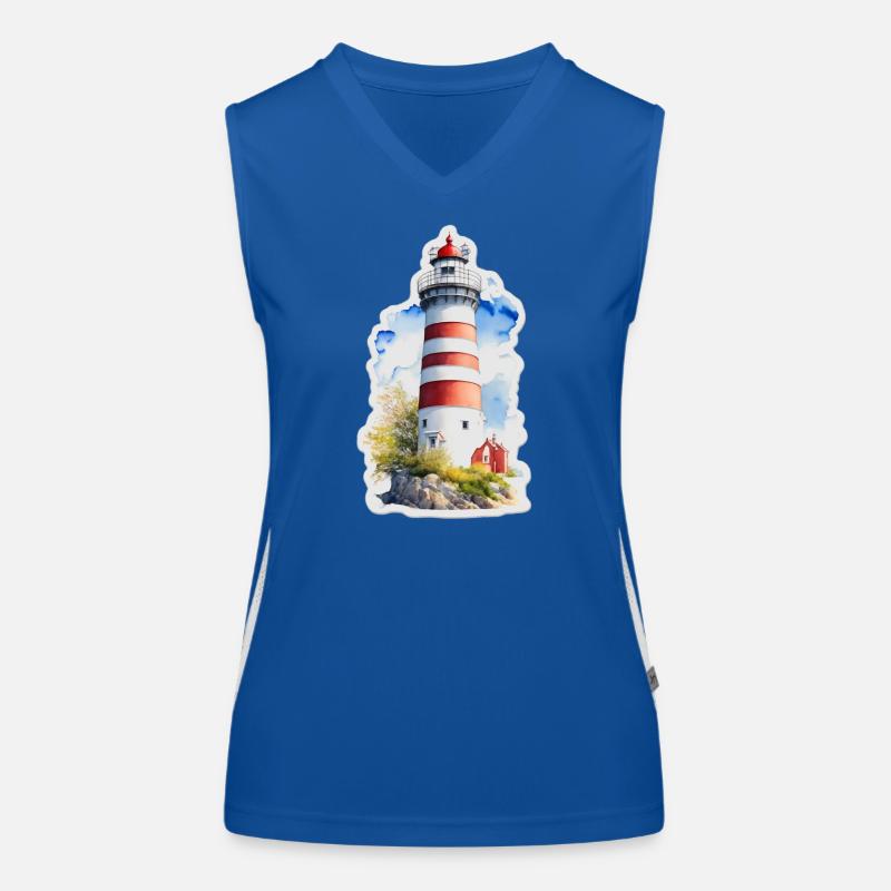 Leuchtturm Funktionelles Kontrast-Tank Top für Frauen