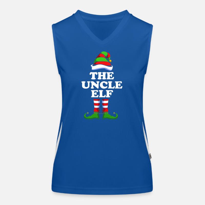Onkel Elfe Elf Weihnachtsgeschenk Funktionelles Kontrast-Tank Top für Frauen