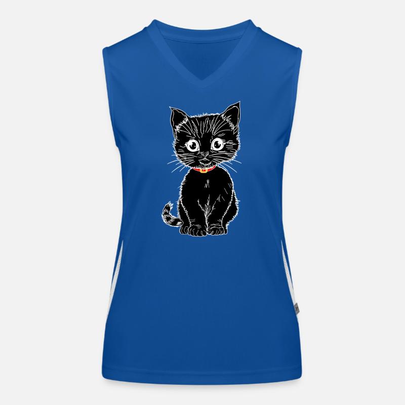 black Women's Functional Contrast Tank Top