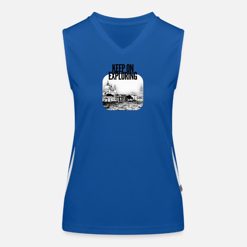 Exploring Venezia Cityscape Women's Functional Contrast Tank Top