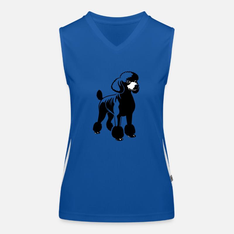 Caniche - Conception de chien de compagnie Débardeur respirant contrasté Femme