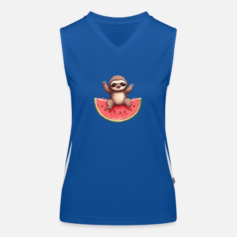 Paresseux à la pastèque - Doux design d’été Débardeur respirant contrasté Femme