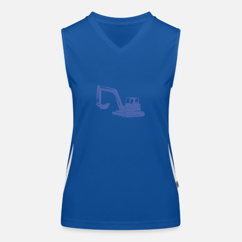Baggerfahrer Silhouette - Baugeräteführer Funktionelles Kontrast-Tank Top für Frauen