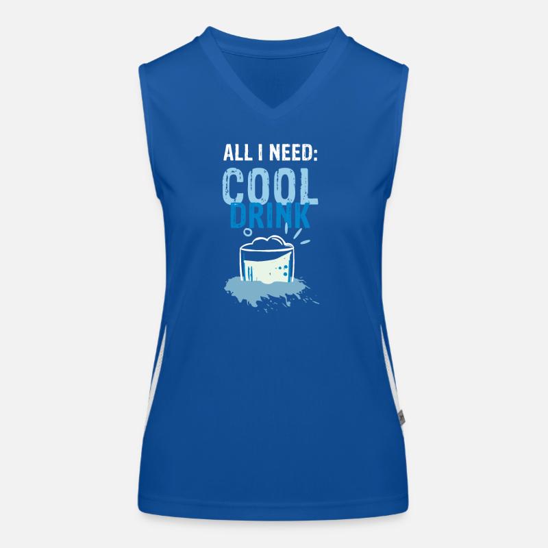 ALL I NEED is cool drink | Hitze Funktionelles Kontrast-Tank Top für Frauen