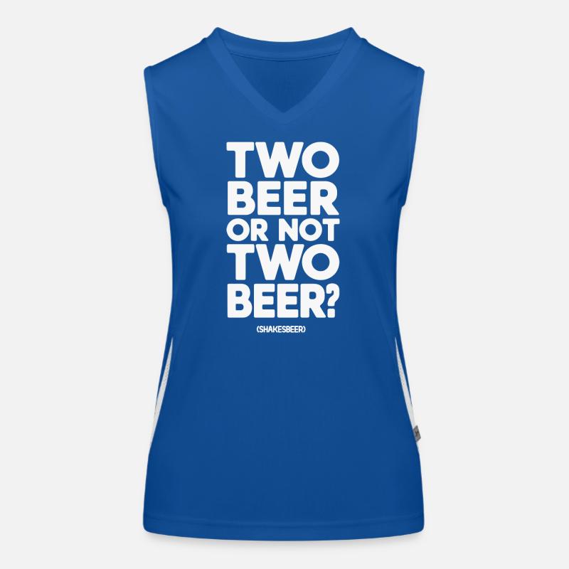 Two Beer or Not Two Beer? Bold Typography Women's Functional Contrast Tank Top