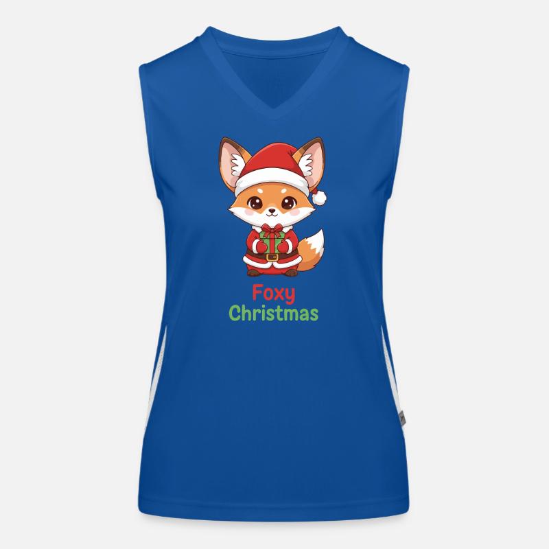 Renard cadeau de Noël Foxy Débardeur respirant contrasté Femme
