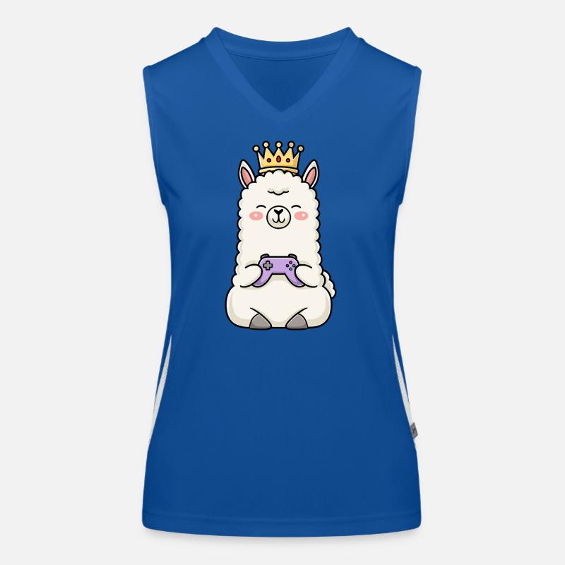 gamen controller krone lama Funktionelles Kontrast-Tank Top für Frauen