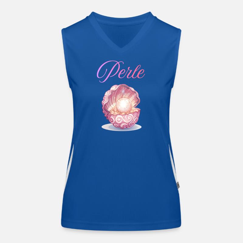 Perle dans la Coquille de Rose Débardeur respirant contrasté Femme