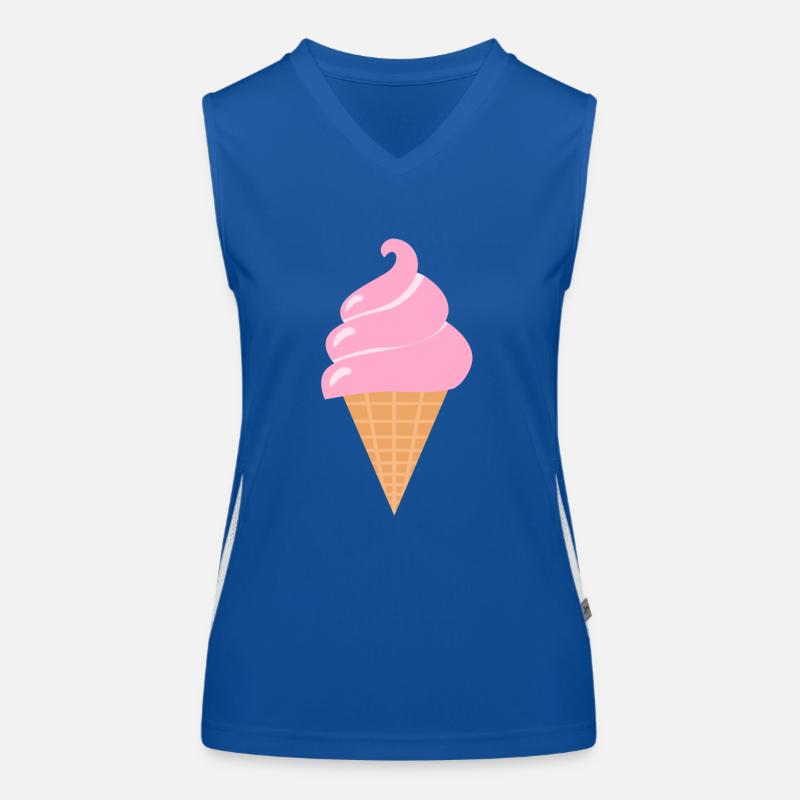 Softeis Eis - Rosa Sommer Eis Funktionelles Kontrast-Tank Top für Frauen
