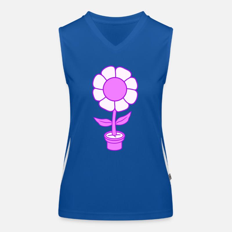 Petit Joli Pot de Fleur Rose Heureux Débardeur respirant contrasté Femme