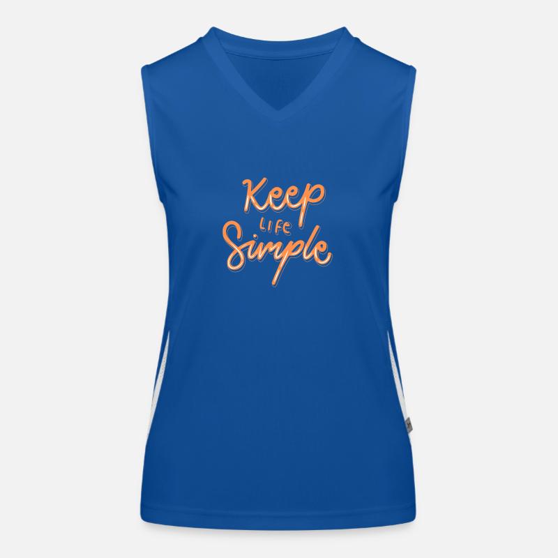 Halte das Leben einfach Funktionelles Kontrast-Tank Top für Frauen