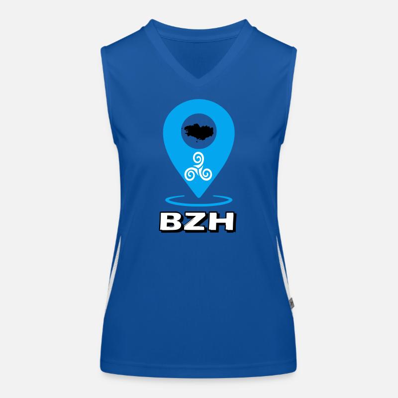 Triskel Breizh Bleu Débardeur respirant contrasté Femme