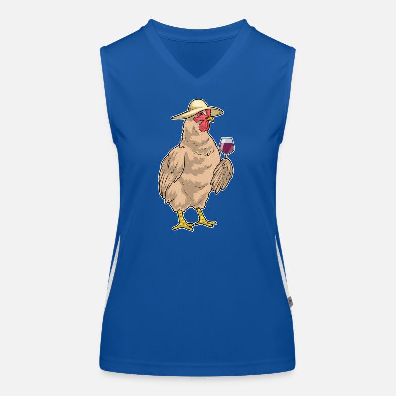 Poulet Vin Rouge Débardeur respirant contrasté Femme
