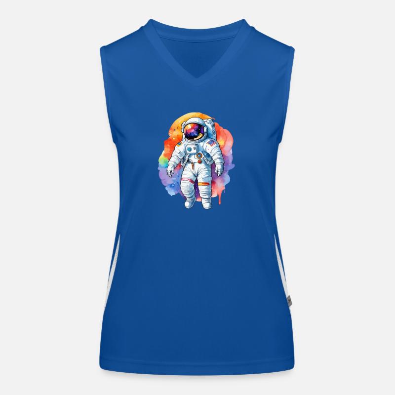 Aquarelle d’astronaute Aquarelle Débardeur respirant contrasté Femme