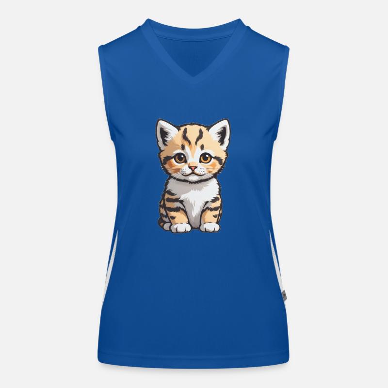 Chat mignon - Conception de chat de compagnie Débardeur respirant contrasté Femme