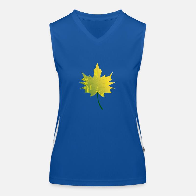 Blatt Funktionelles Kontrast-Tank Top für Frauen
