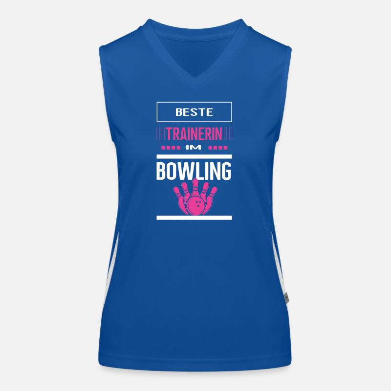 Beste Bowling Trainerin Bowlingtrainerin Bowlen Funktionelles Kontrast-Tank Top für Frauen