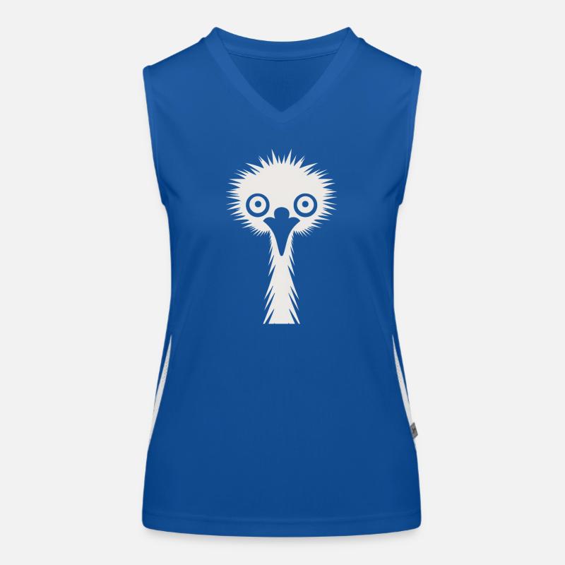 Silhouette gracieuse : émeu et autruche en silhouette Débardeur respirant contrasté Femme
