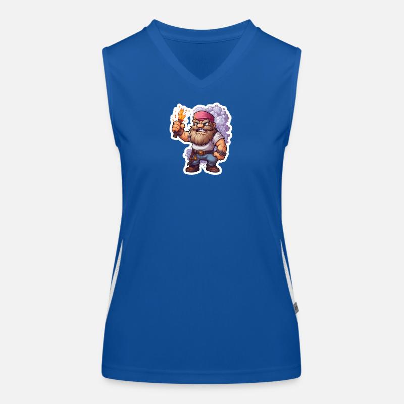 Nain Pixel avec une chemise de jeu de minage torche Débardeur respirant contrasté Femme