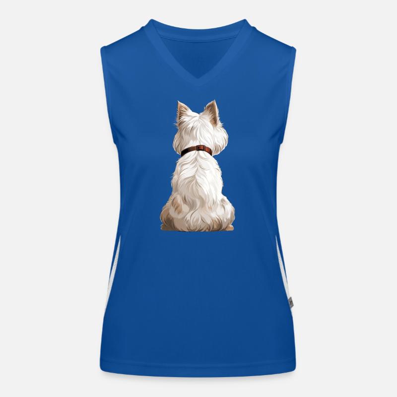 West Highland White Terrier Funktionelles Kontrast-Tank Top für Frauen
