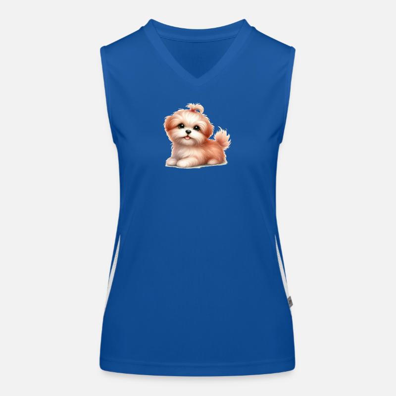 Cute dog Women's Functional Contrast Tank Top