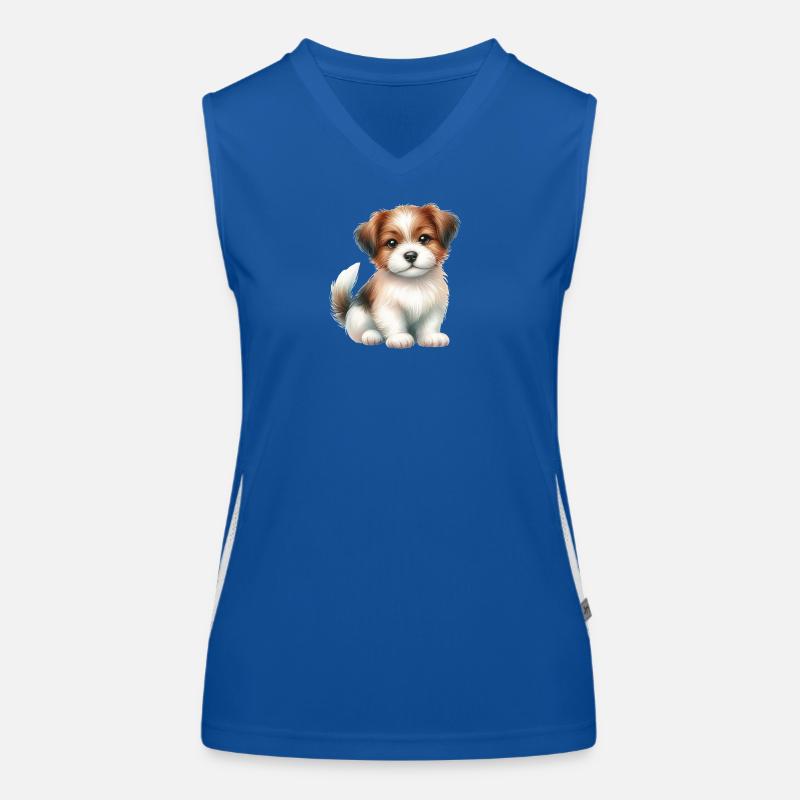 Cute dog Women's Functional Contrast Tank Top