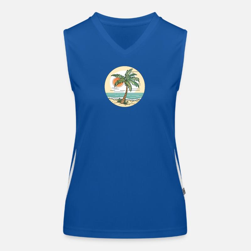 Sunset on the beach Women's Functional Contrast Tank Top