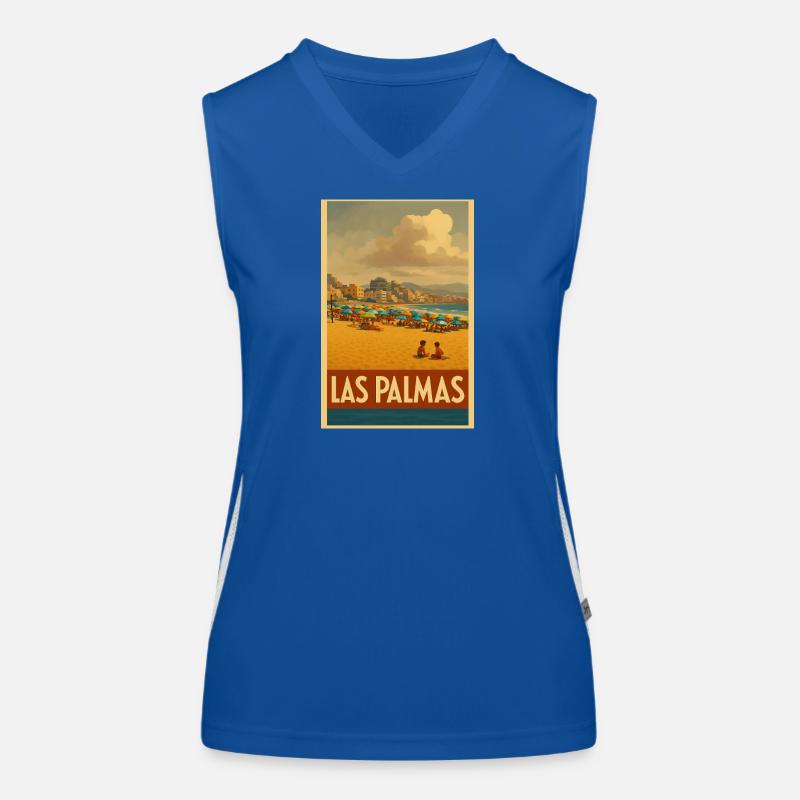 Strand von Las Palmas de Gran Canaria  Funktionelles Kontrast-Tank Top für Frauen