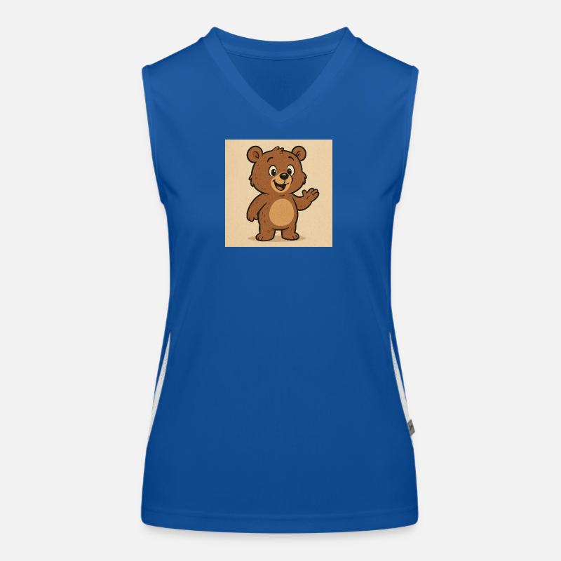 Niedlicher Bär Funktionelles Kontrast-Tank Top für Frauen