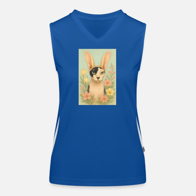 Ostersphynxkatze Funktionelles Kontrast-Tank Top für Frauen