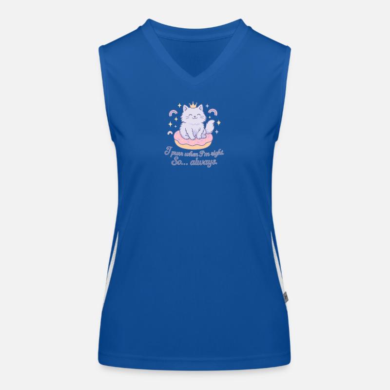 Schnurrende Katzenqueen - I purr when I'm right Funktionelles Kontrast-Tank Top für Frauen