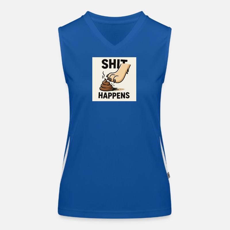 Oops! Paw Problem – Hund trifft Haufen | Lustiges Funktionelles Kontrast-Tank Top für Frauen