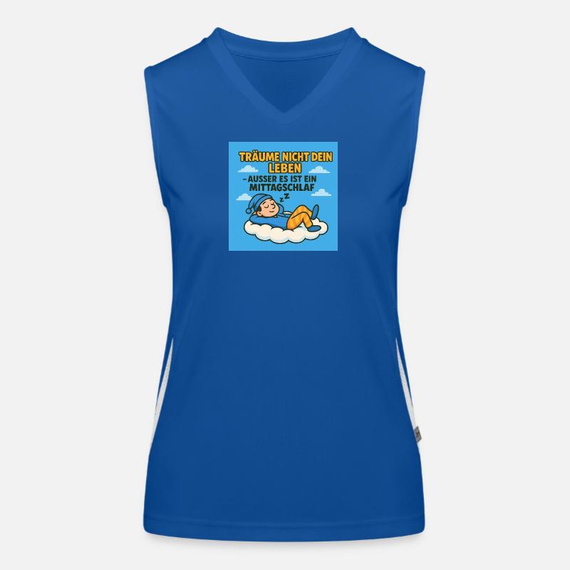Träume nicht dein Leben Funktionelles Kontrast-Tank Top für Frauen