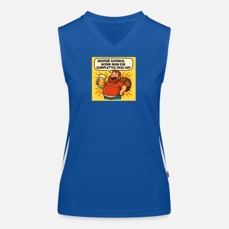 Six Pack oder Fass Funktionelles Kontrast-Tank Top für Frauen