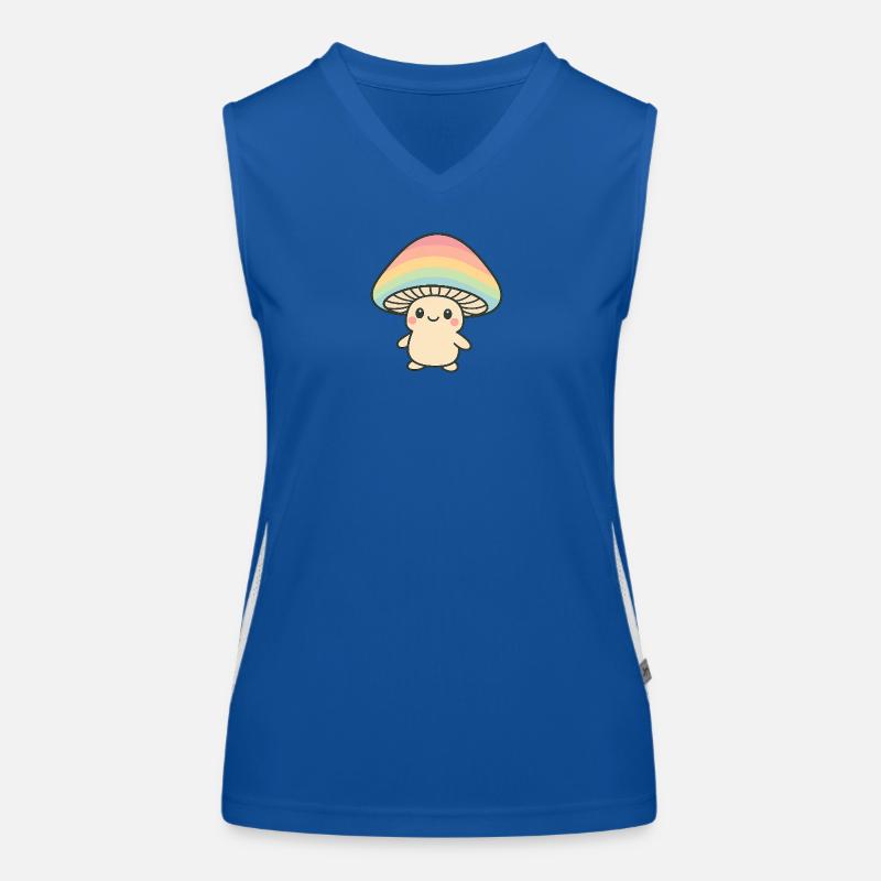 Pilz mit Regenbogenmütze Funktionelles Kontrast-Tank Top für Frauen