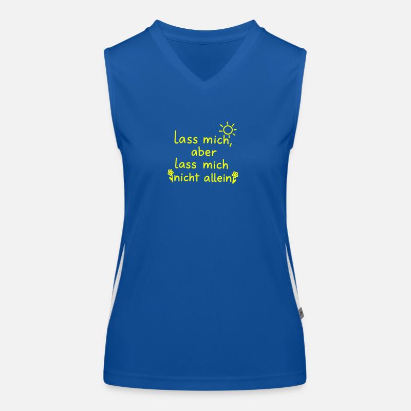 Leave me but don't leave me alone neon yellow Women's Functional Contrast Tank Top