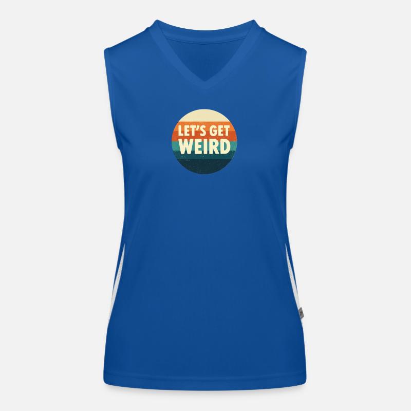 Let's Get Weird Retro Circle Women's Functional Contrast Tank Top