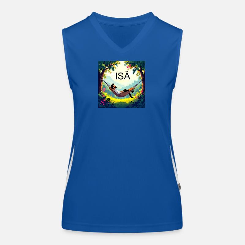 Dad in a hammock Women's Functional Contrast Tank Top