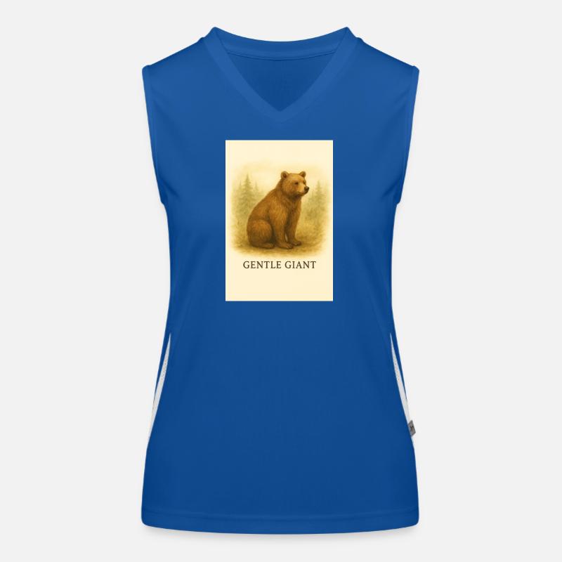 Weicher Riesenbär Funktionelles Kontrast-Tank Top für Frauen