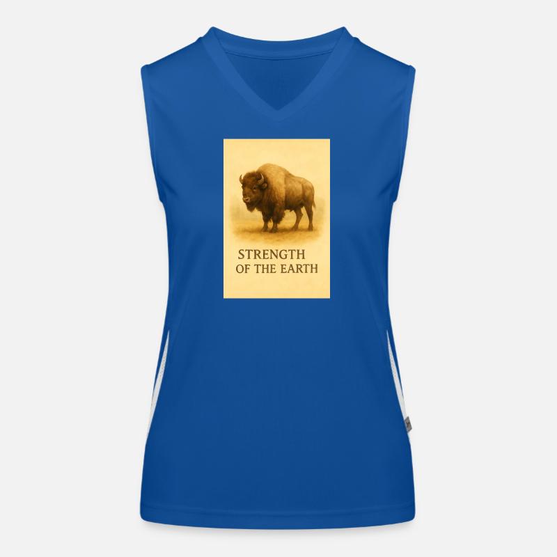 La force du bison de terre Débardeur respirant contrasté Femme
