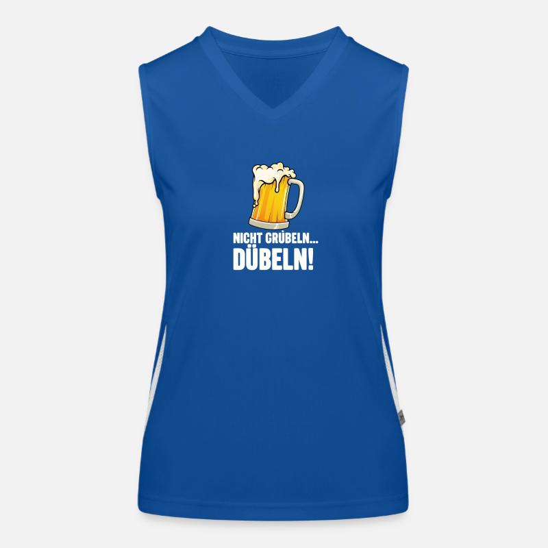 Ne rumine pas... goujon!  - Drôle de bière Débardeur respirant contrasté Femme