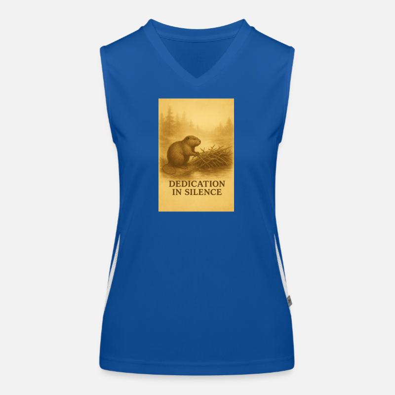 Biber-Hingabe in Stille Funktionelles Kontrast-Tank Top für Frauen